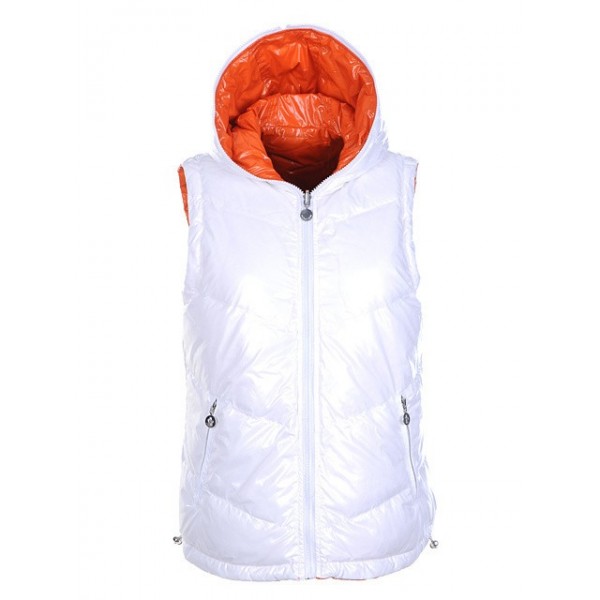 Moncler Donna Down gilet Bianco Presa M38